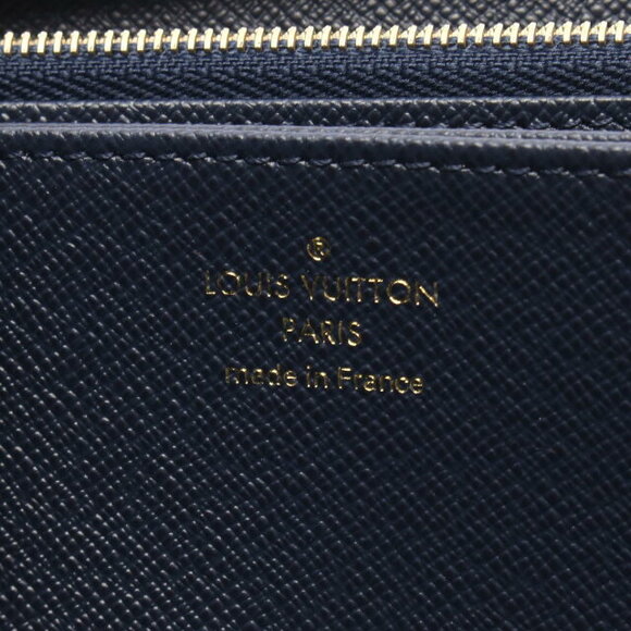 Louis Vuitton Zippy Wallet Monogram Jacquard Long White Navy Blue - Picture 4 of 6